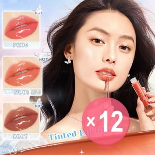 FOCALLURE - New Watery Glow Lipgloss - 3 Colors (NU) (x12) (Bulk Box)