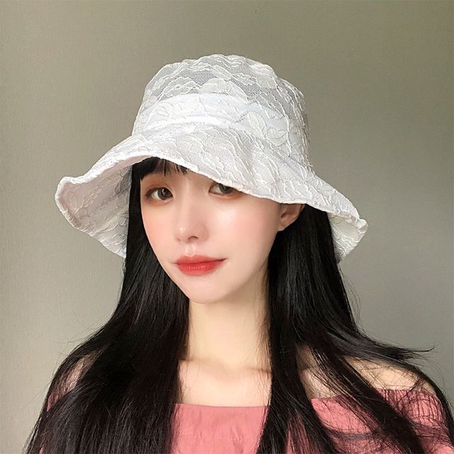 sugarsquare - Lace Bucket Hat | YesStyle
