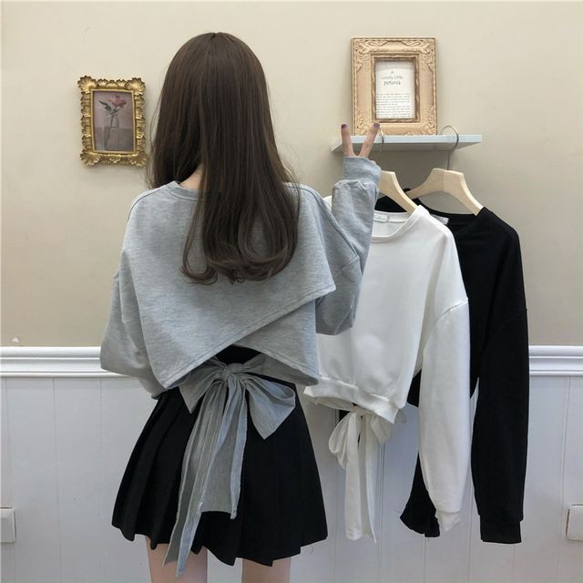 Fabricino-Sashed Sweatshirt