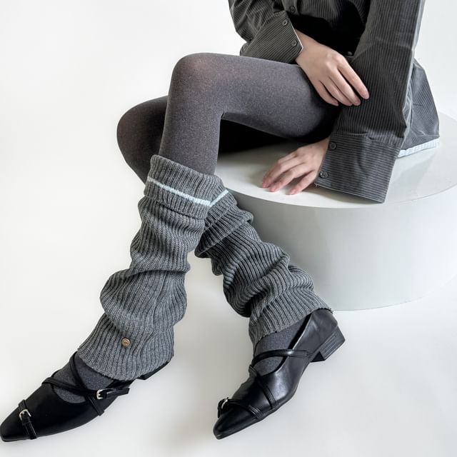 Gentiana-Plain Knit Leg Warmer
