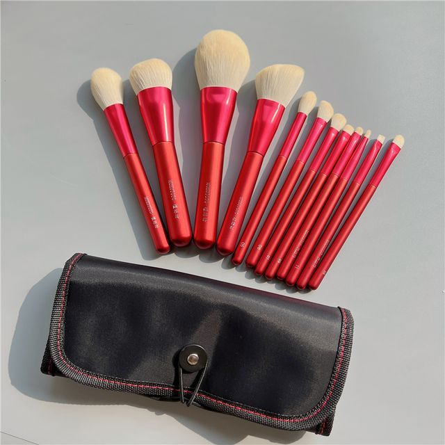 Candy Drop-Set of 12 Makeup Brush with Bag