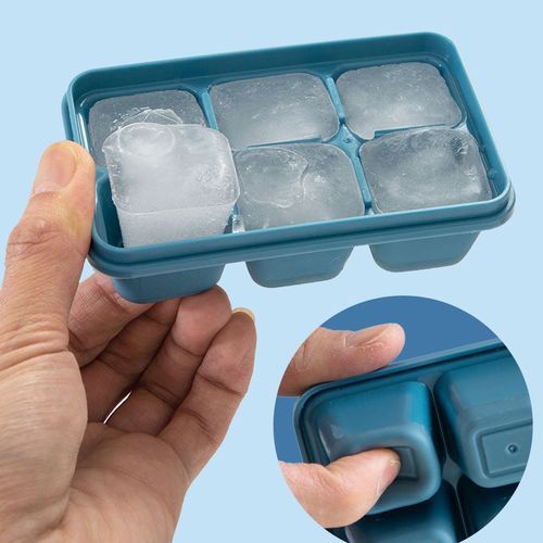  Ice Cube Trays and Ice Cube Storage Container Set With