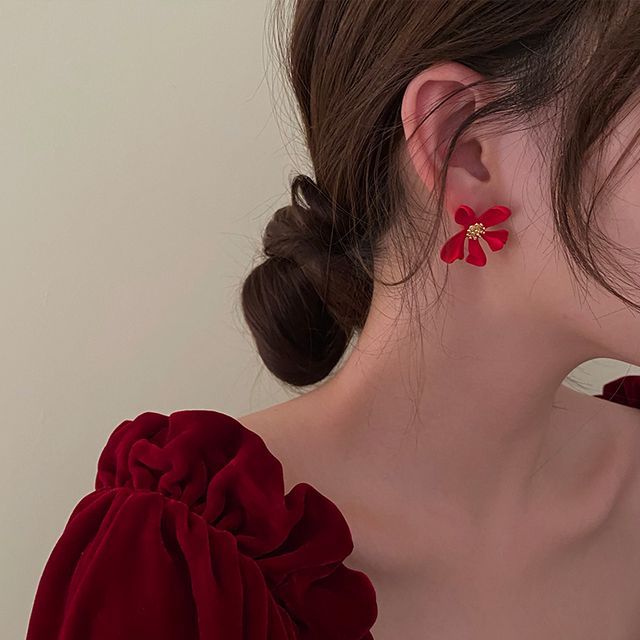 Show Mind-Flower Stud Earring-One Size