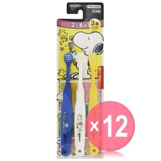 EBISU - Snoopy Kids Toothbrush Set For 2-6 Years Old (x12) (Bulk Box)