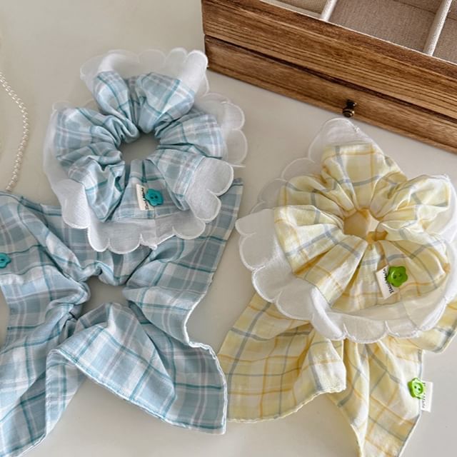 Rodiv-Plaid Scrunchie