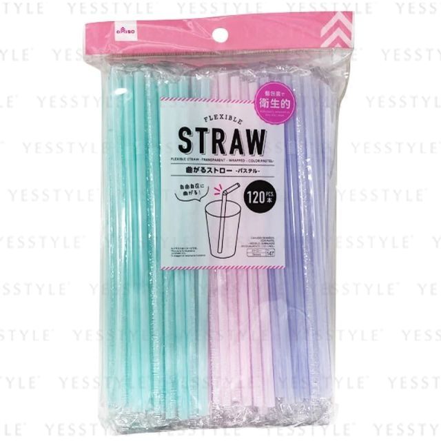 DAISO Bendable Straw Pastel YesStyle