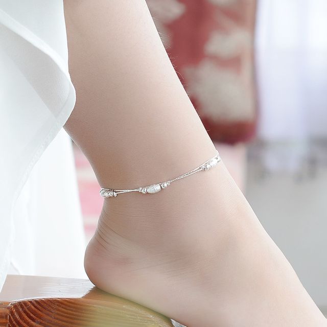 Forainer-925 Sterling Silver Layered Bracelet Anklet