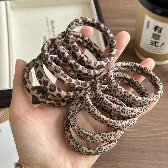 LIDO-Leopard Print Hair Tie Various Designs Set