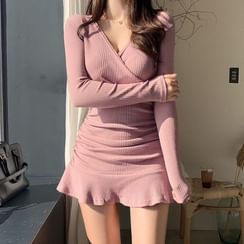 Cable Knit Belted Jumper Dress  Sweater dress, Sweater dress women, Korean  fashion dress