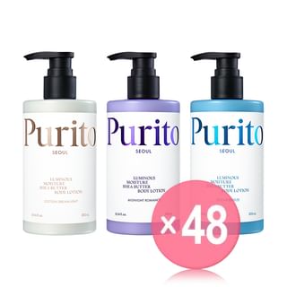 Purito SEOUL - Luminous Moisture Shea Butter Body Lotion - 3 Types (x48) (Bulk Box)