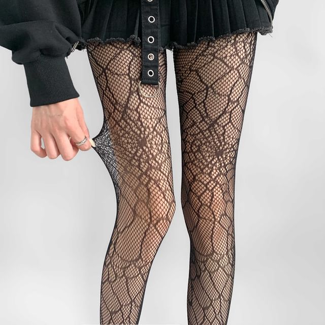 Desperim-Plain Perforated Tights