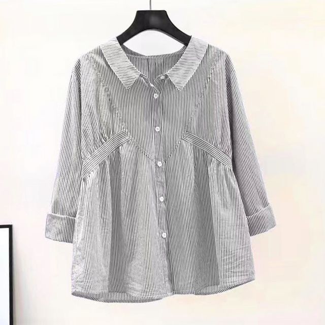 Inchioh-Striped Tunic Shirt