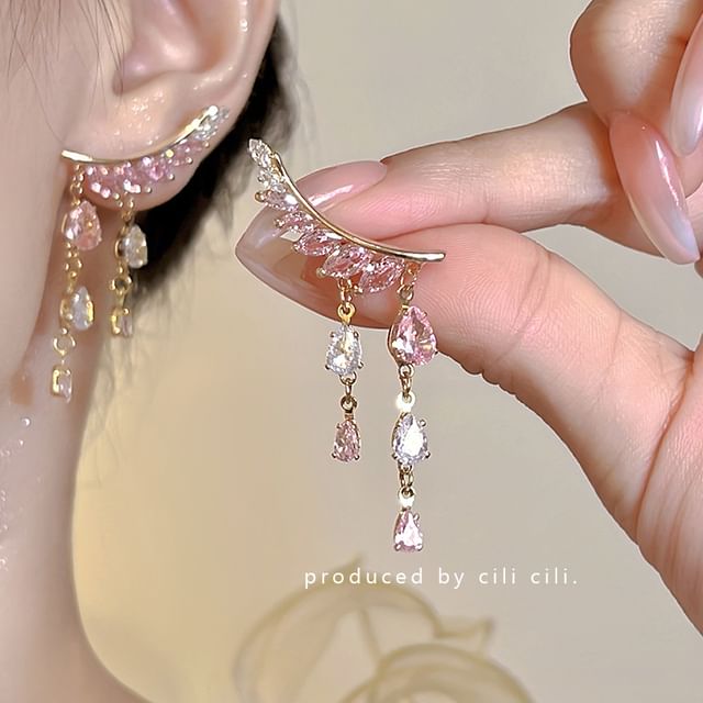 Gemsha-Rhinestone Drop Earring