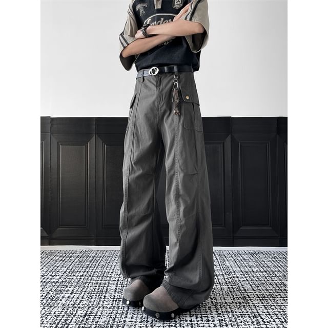 Plummie-High Waist Wide Leg Cargo Pants