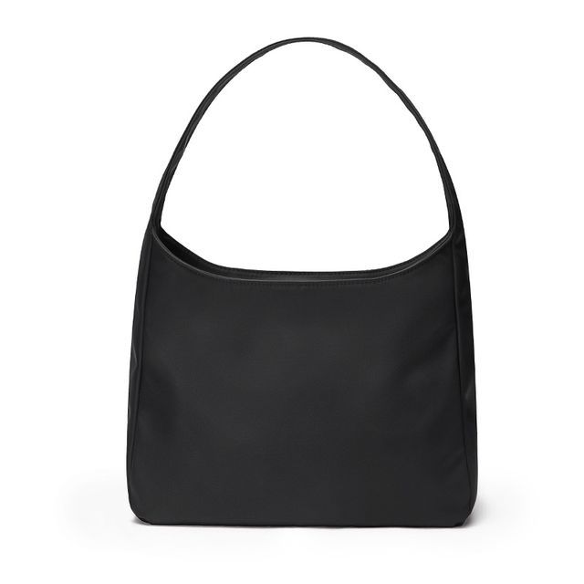 Melois-Plain Nylon Shoulder Bag