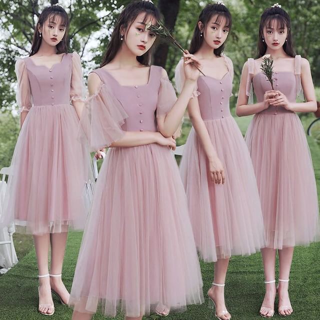 yesstyle bridesmaid dress Amanti - Mesh A-Line (Various Designs) 2023spring