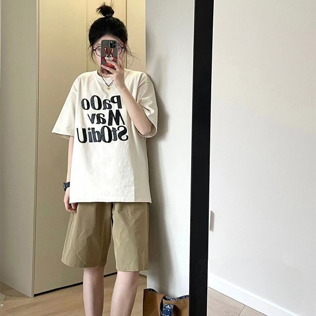 Everose-High Waist Plain Bermuda Shorts