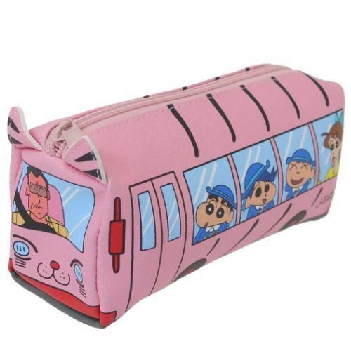 Crayon Shinchan Red Pencil Case Stationery Bag Cosmetic Multi Pouch 7.8 x  4.5