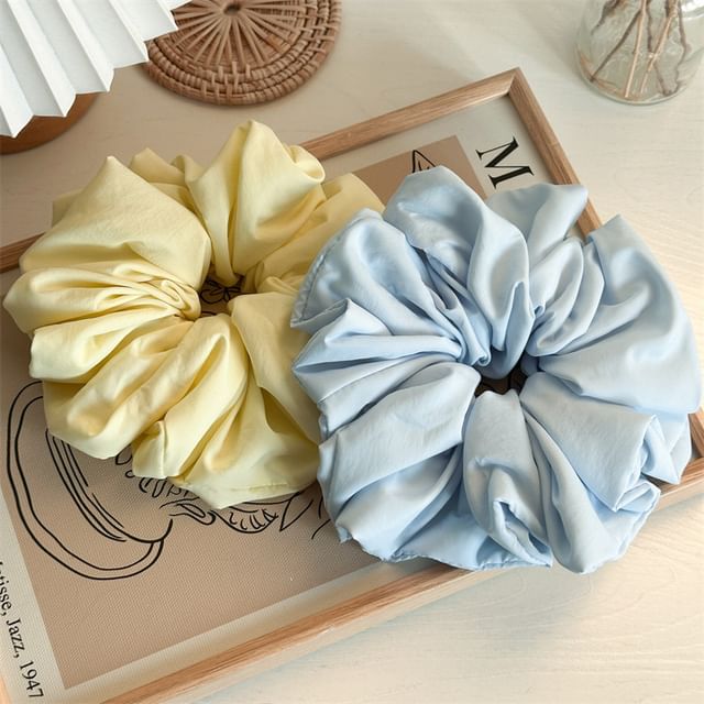 enthice-Plain Ruffle Hair Scrunchie