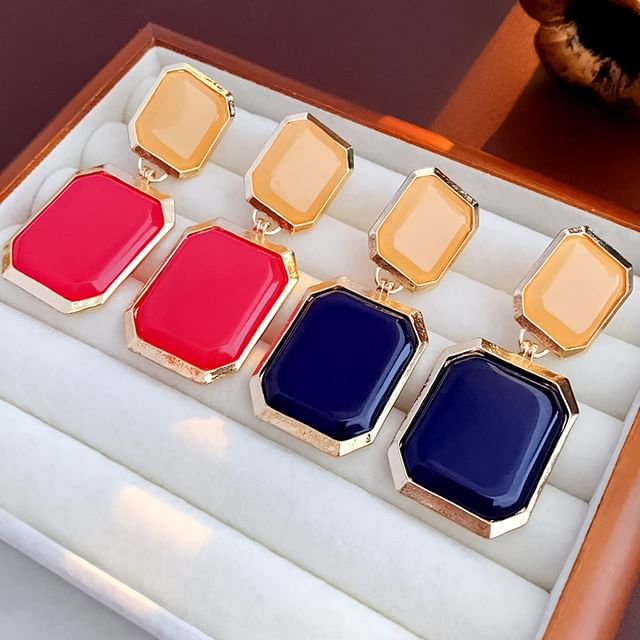 Calafa-Two Tone Drop Earring