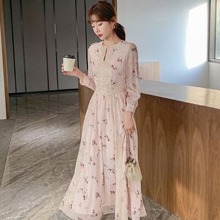 maxi dress material Thea Block Print Maxi Dress - XS Size - Women's Dresses
