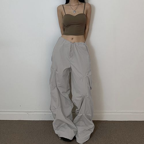 Trisica - High-Waist Corduroy Wide Leg Pants