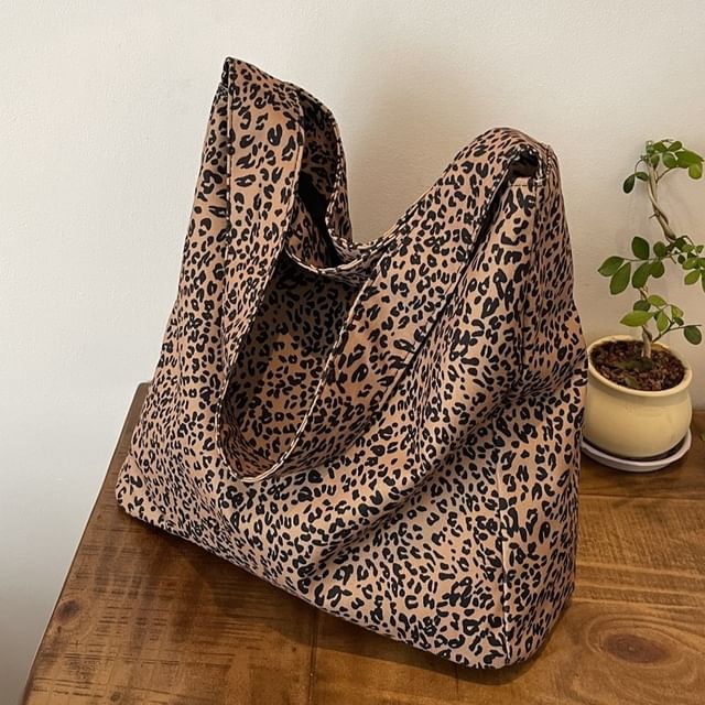 KOCORE-Leopard Print Tote Bag