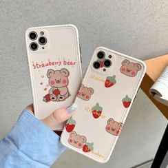 SIFFU - Strawberry & Bear Print Phone Case - iPhone 11 Pro Max / 11 Pro / 11 / SE / XS Max / XS / XR / X / SE 2 / 8 / 8 Plus / 7 / 7 Plus SIFFU - Strawberry & Bear Print Phone Case - iPhone 11 Pro Max / 11 Pro / 11 / SE / XS Max / XS / XR / X / SE 2 / 8 / 8 Plus / 7 / 7 Plus