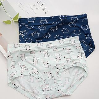 MEOKO - Set of 4: Print Panties | YesStyle