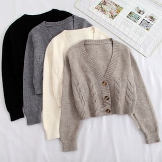 button up v neck cardigan