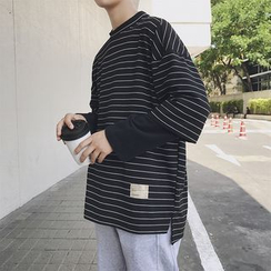 JORZ - Mock Two-Piece Striped Long-Sleeve T-Shirt JORZ - Mock Two-Piece Striped Long-Sleeve T-Shirt