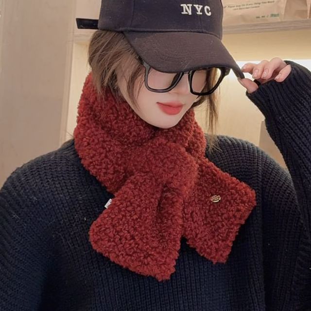 Frior-Plain Fleece Scarf