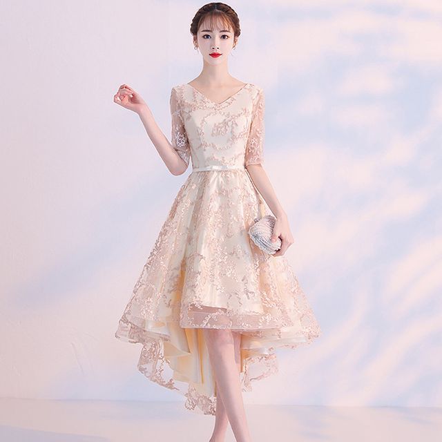 LEFFA - Lace Cocktail Dress | YesStyle