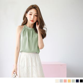 chiffon halter top
