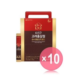 BOTO - Korean Red Ginseng Extract Pure Stick Gold (x10) (Bulk Box)