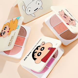 JILL LEEN - 3-Color Blush Palette Crayon Shin-chan Edition - 4 Types