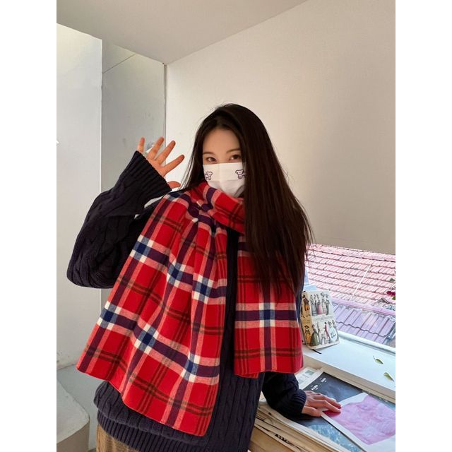 Hatrix-Plaid Shawl