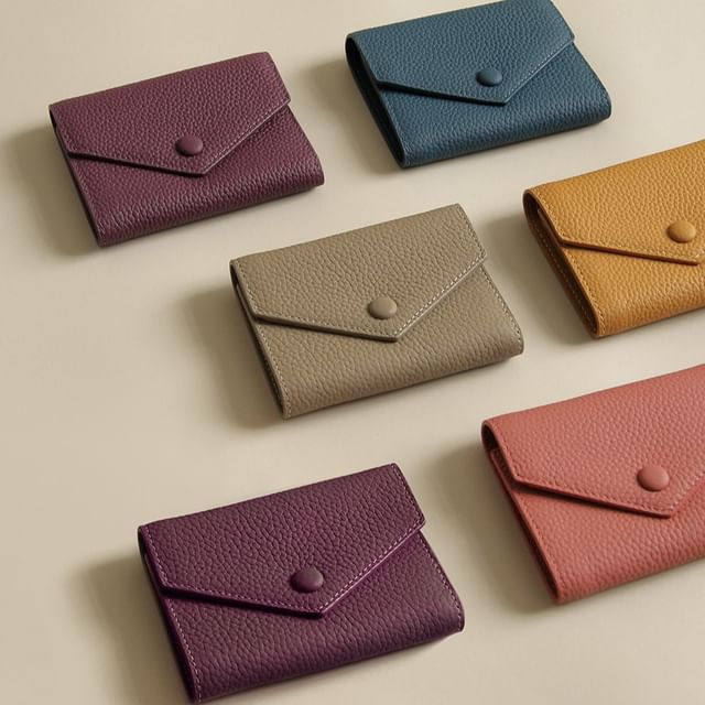 Miumi-Faux Leather Flap Wallet