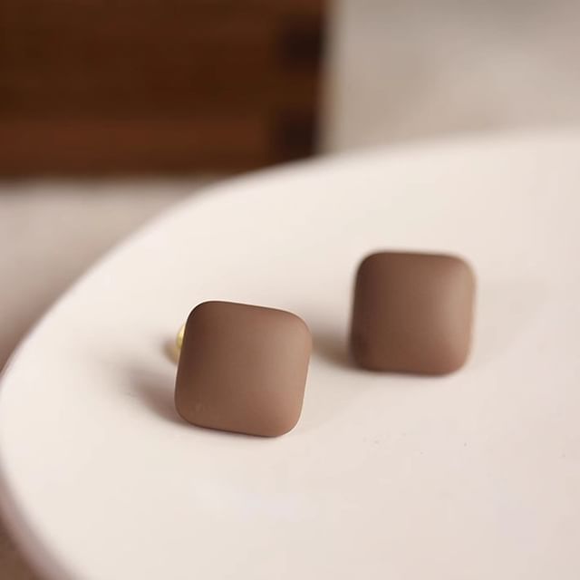 pexrl jewelry-Square Stud Earring