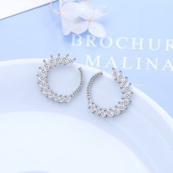 Knick Knack - CZ Hoop Stud Earring Knick Knack - CZ Hoop Stud Earring