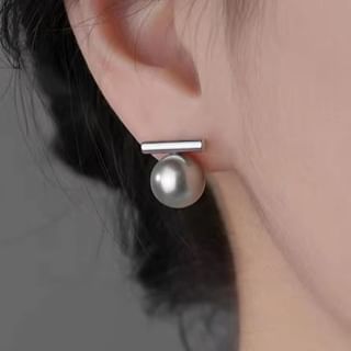 Parskletie-Sterling Silver Ball Stud Earring