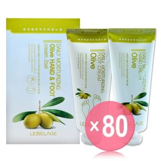 LEBELAGE - Daily Moisturizing Olive Hand & Foot Cream Set (x80) (Bulk Box)