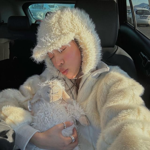 Sparktage-Fleece Plain Trapper Hat