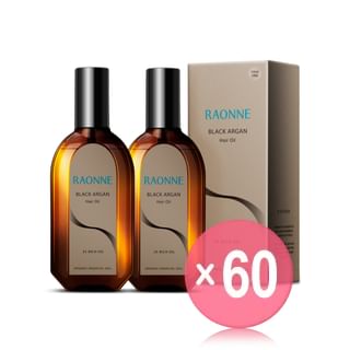 RAONNE - Black Argan Hair Oil 2X Rich Oil Duo Set (x60) (Bulk Box)