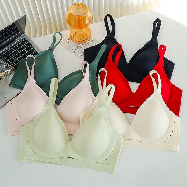 HYG Lingerie-Plain Seamless Wireless Bra
