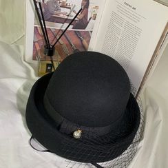 DABAGIRL - Net Veil Bumper Hat DABAGIRL - Net Veil Bumper Hat