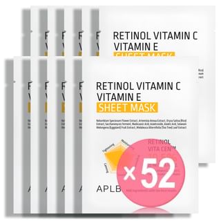 APLB - Retinol Vitamin C Vitamin E Sheet Mask Set (x52) (Bulk Box)