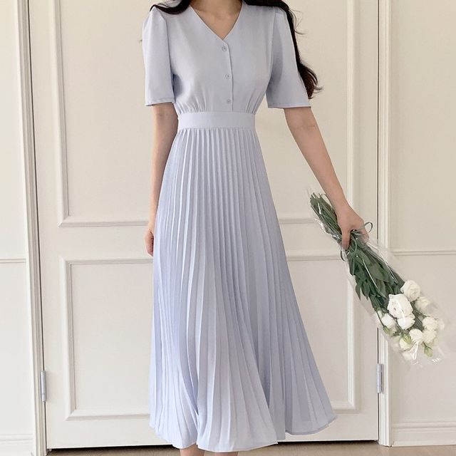 strapless open back dress Box Pleat Shirt Dress | Versatile Elegance