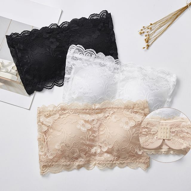 camikiss-Strapless Lace Wireless Bra