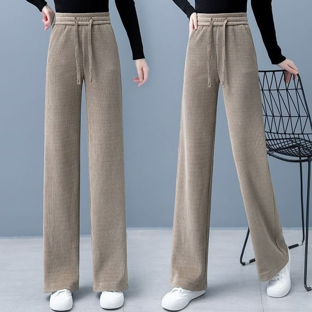 Cloud Nine-Drawstring Waist Wide Leg Pants